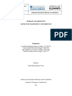 TRABAJO COLABORATIVO GESTION DE TRASNPORTE Tercera Entrega