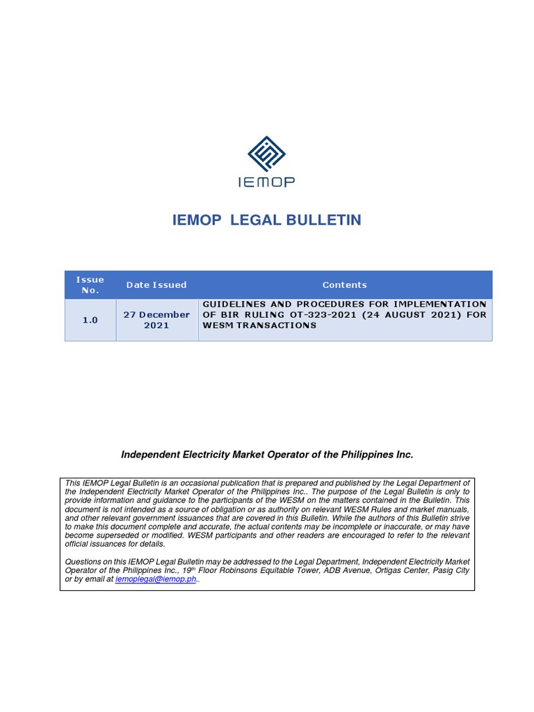 WESM Tax Guidelines and Registration | PDF | Invoice | Value Added Tax