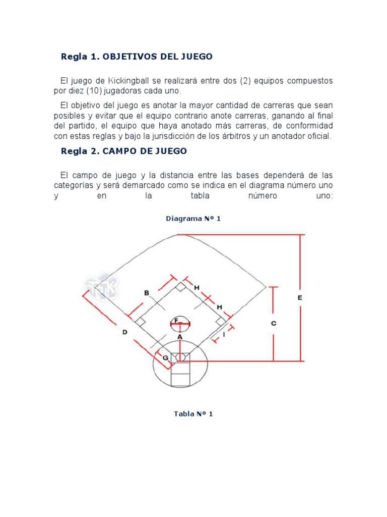 Reglas y Campo de Juego de Kickingball | PDF | Árbitro | Deportes
