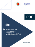 Guidelines For Model Tvet Institutions (Mtis) : Dhaka, May 2019