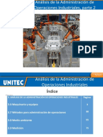 Análisis de La Administración de Operaciones Industriales, Parte 2, Junio 2021