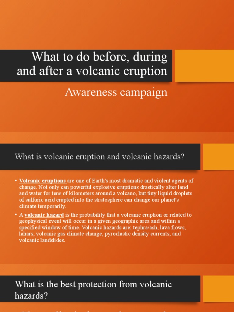 What To Do Before, During and After A Volcanic Eruption Awareness