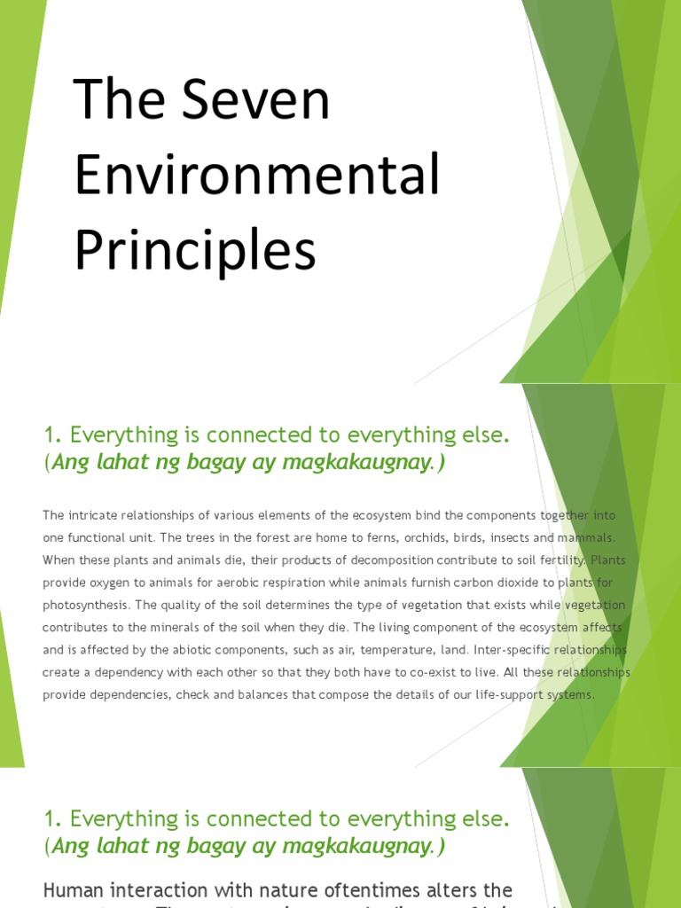 7 Environmental Principles Pdf Biodiversity Sustainability