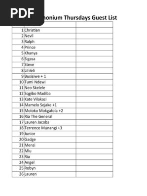 Guest List