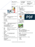 Penilaian Akhir Semester 1: Choose The Correct Answer by Crossing (X) A, B, C, or D!