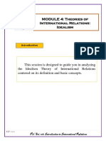 MODULE 4: Theories of International Relations: Idealism