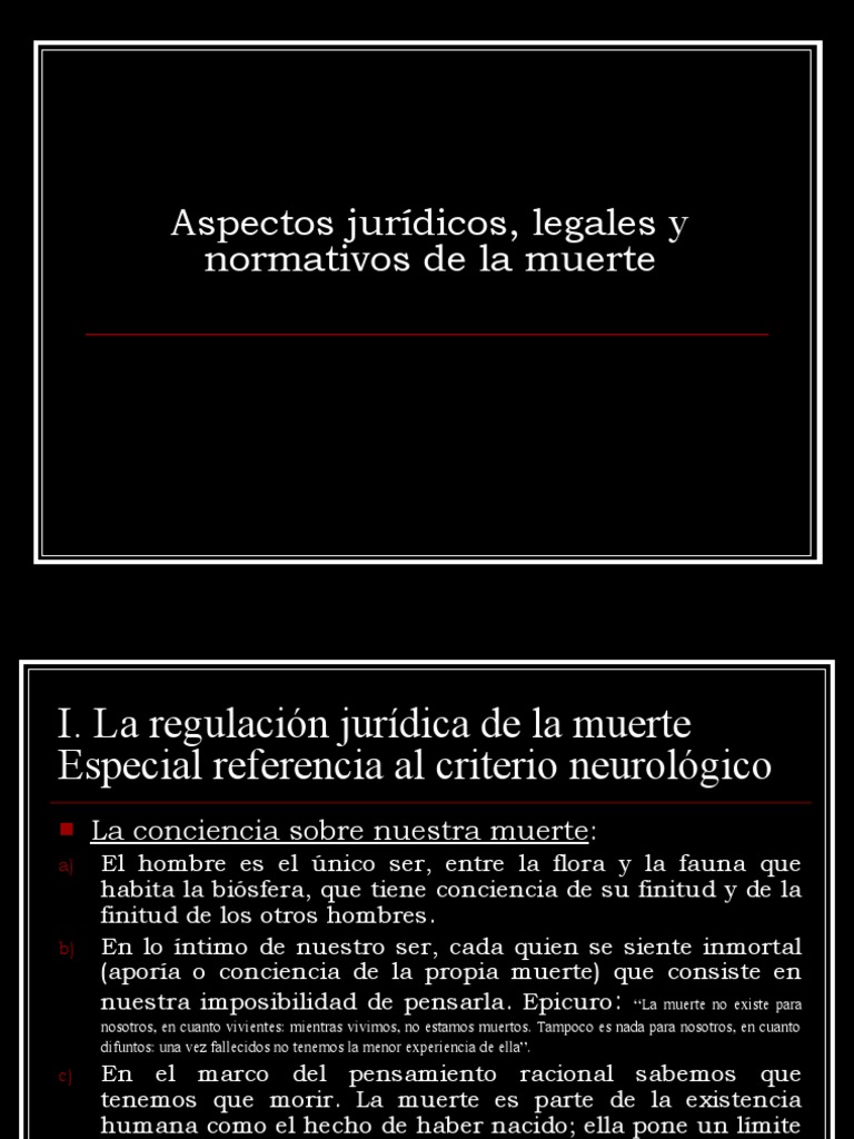 Aspectos legales de la muerte y su diagnóstico | PDF | Muerte ...