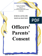 Officers' Parents' Consent: School Level SPG Manual Election