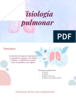 Fisiología pulmonar: funciones, difusión de gases y regulación respiratoria