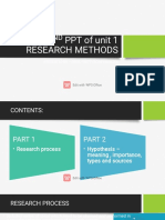 2 PPT of Unit 1 Research Methods: Presented by - Prof. Prettyrose Menezes