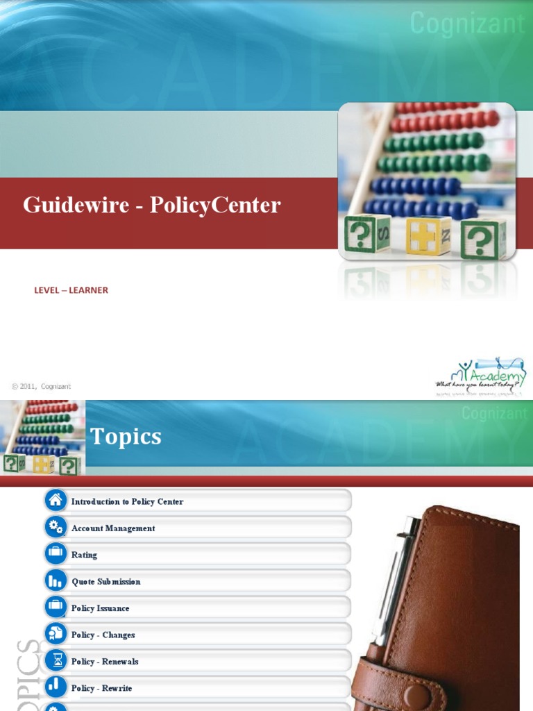 GUIDEWIRE POLICYCENTER visual data 3