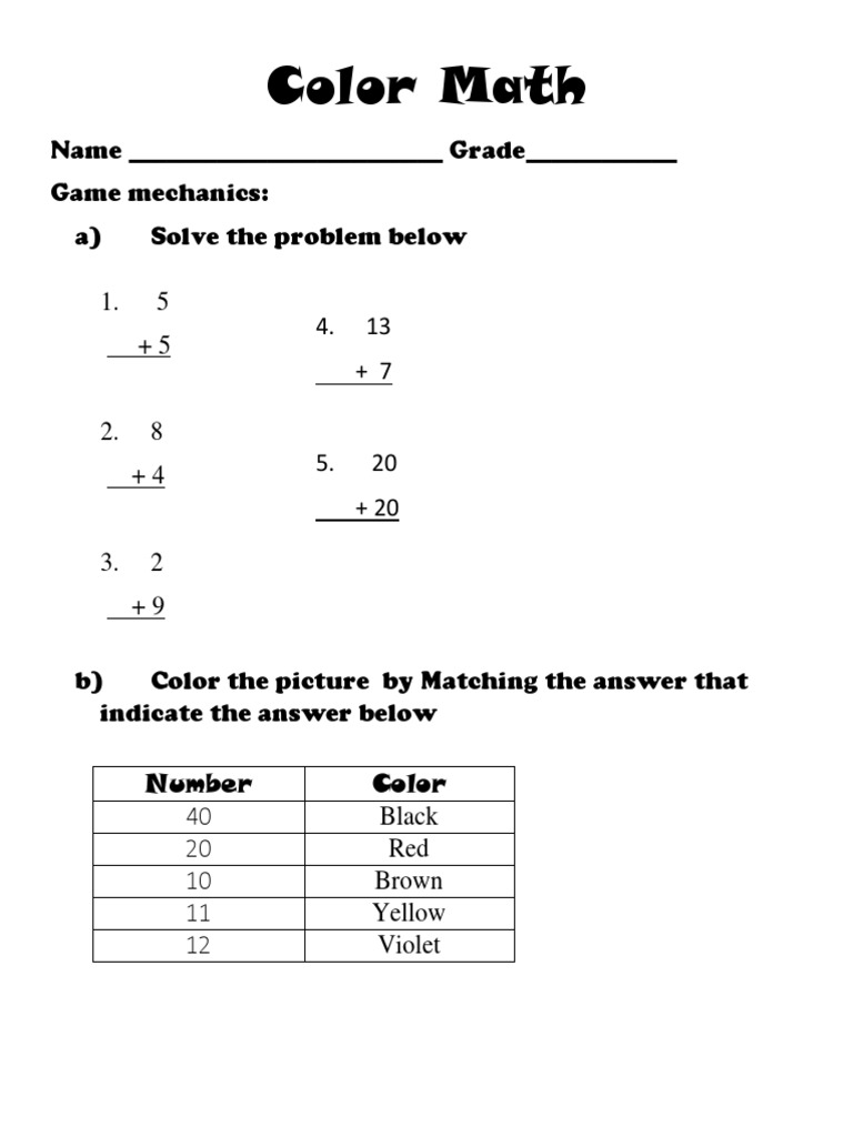 Color Math | PDF