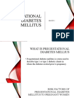 Pregestational Diabetes Mellitus: Group 2