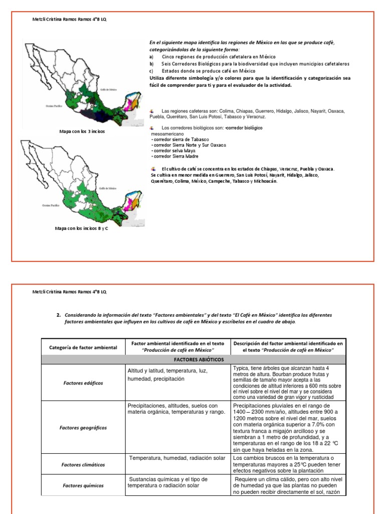 Factores Ambientales y Actividades Económicas de La Región | PDF ...