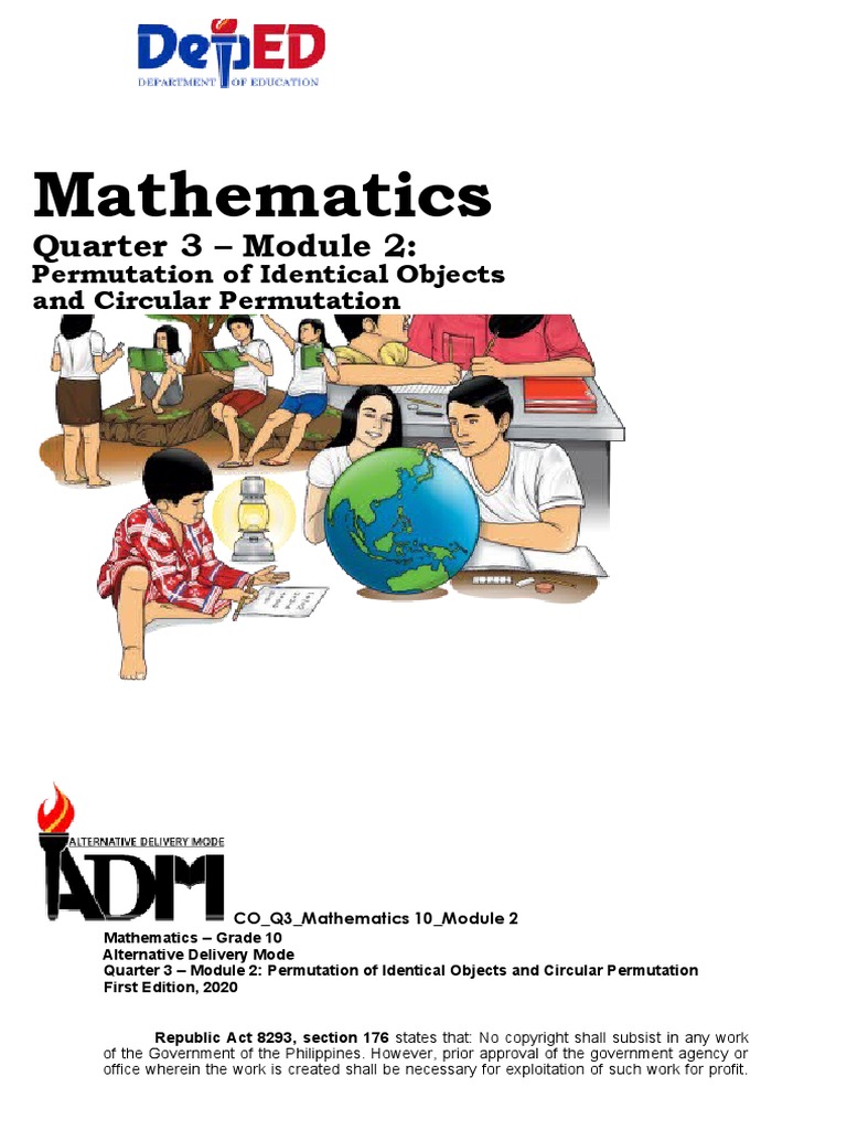 QUARTER3 - MOD2 - WK3 - Permutation of Identical Objects and Circular ...