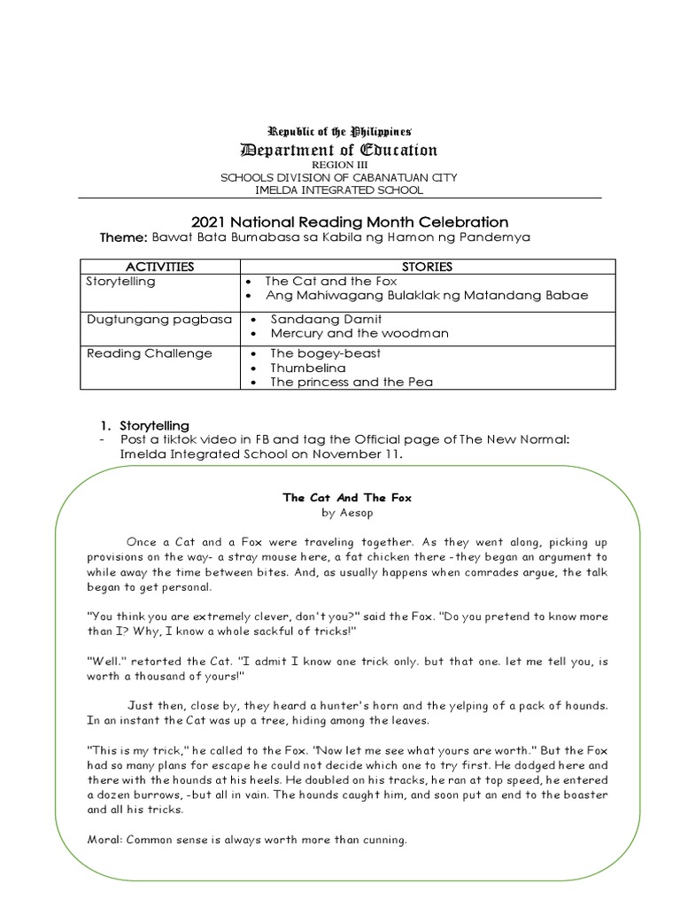 Reading Materials For Grade 6 Reading Month PDF