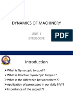 Dynamics of Machinery: UNIT-1 Gyroscope