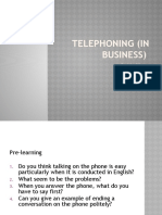 Telephoning (In Business)