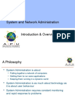 System and Network Administration Introduction & Overview