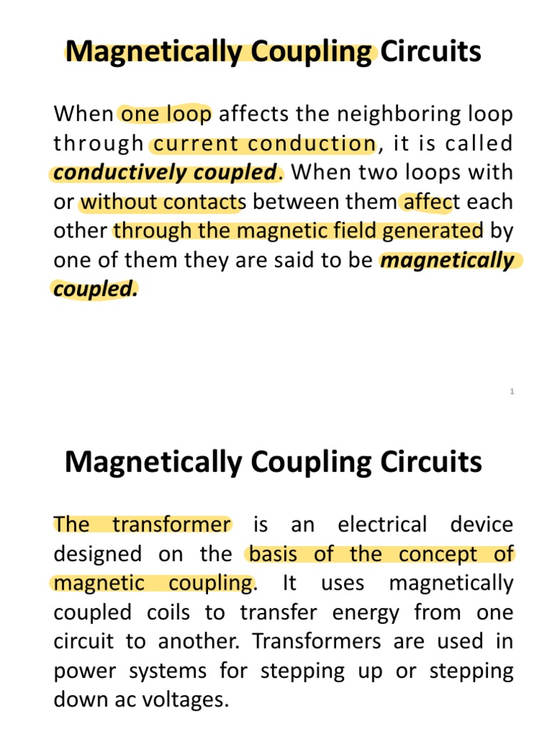 Understanding Magnetic Coupling in Circuits | PDF | Inductance | Inductor