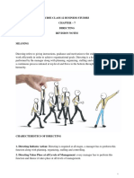 CBSE Class 12 Business Studies Chapter 7 Directing Notes