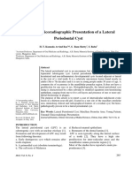 Unusual Clinicoradiographic Presentation of A Lateral Periodontal Cyst