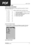 CHAPTER 2: Tutorial: Lesson I: Create A Tabular Report