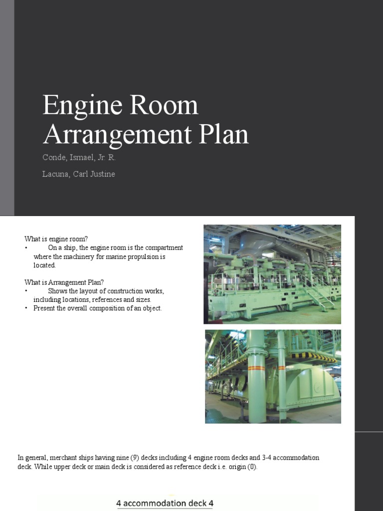 Engine Room Arrangement Plan PDF Pump Lubricant
