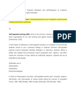 The Impact of Academic Procrastination On Students Motivation During Distance Learning