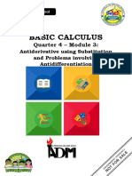 Toaz - Info Basic Calculus q4 Mod3 Antiderivative Using Substitution and Problems Involving PR