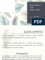 Kidnapping and Abduction