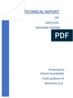 Technical Report: ON 33KV/11KV Receiving Station