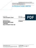 BLUE HEAVEN PRODUCTIONS LIMITED - Company Accounts From Level Business