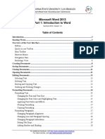 0619 Microsoft Word 2013 Part 1 Introduction