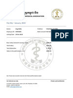 Cambodian Chinese Medical Association: Pay Slip - January, 2022