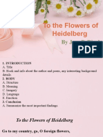 To The Flowers of Heidelberg: by Jose P. Rizal