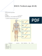 YEAR 5 SCIENCE (Textbook Page 46-48) : Name Class Answer All The Questions Below. 1. Label The Skeletal System Below