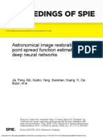 Proceedings of Spie: Astronomical Image Restoration and Point Spread Function Estimation With Deep Neural Networks