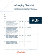 General Housekeeping Inspection Checklist