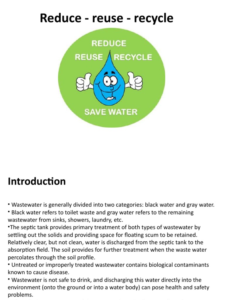 Reduce - Reuse - Recycle | PDF | Reclaimed Water | Water