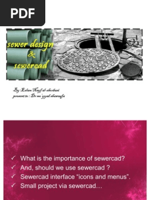 Sewercad Manual Sanitary Sewer Chemical Engineering