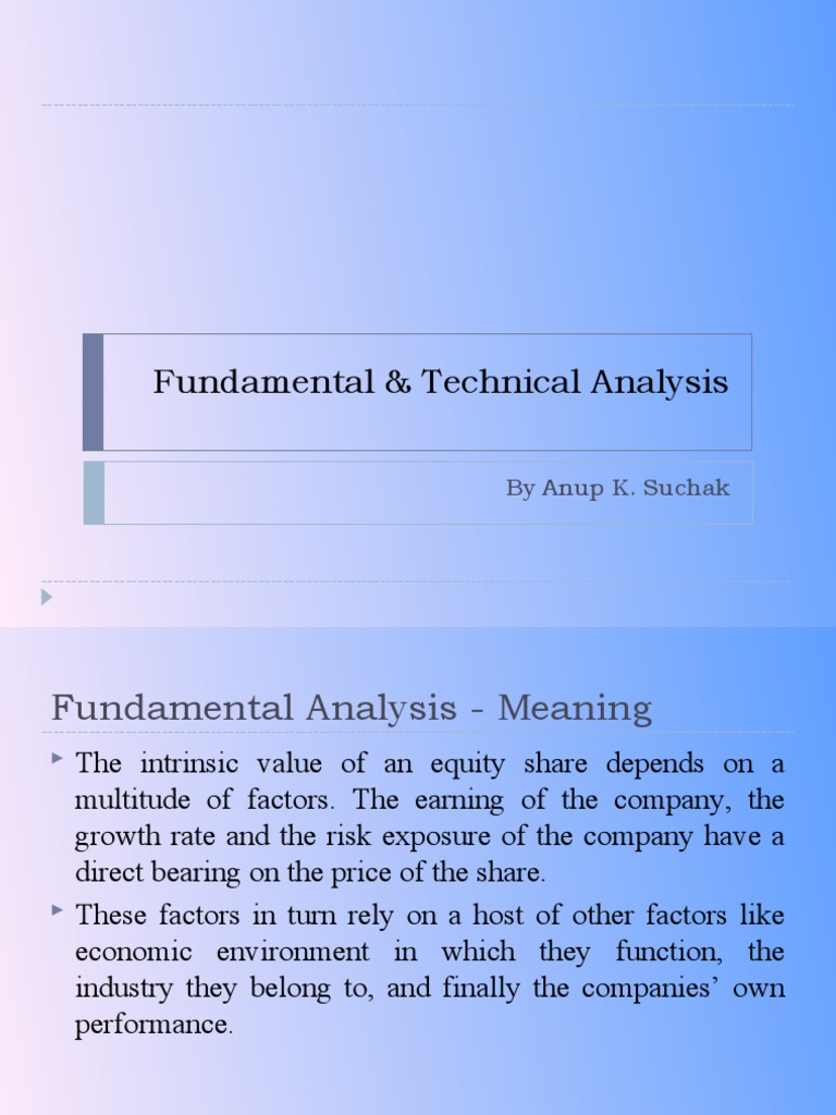 Fundamental vs. Technical Analysis | PDF | Market Trend | Technical ...