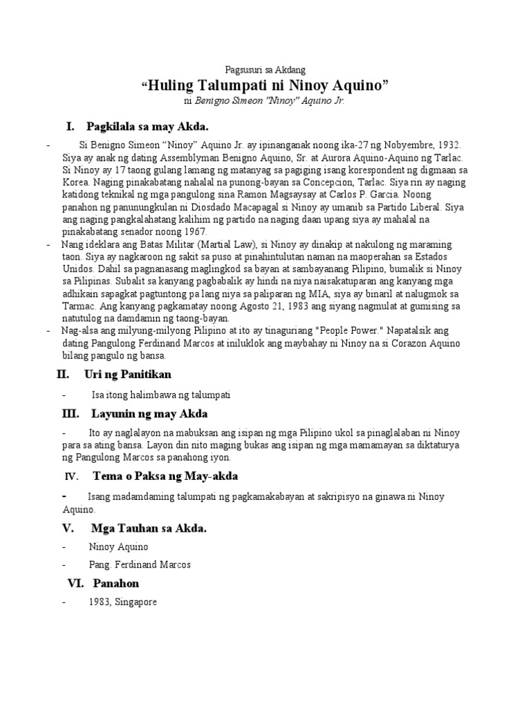 Pagsusuri-ng-Talumpati (Pormat Sa Pagsusuri) | PDF