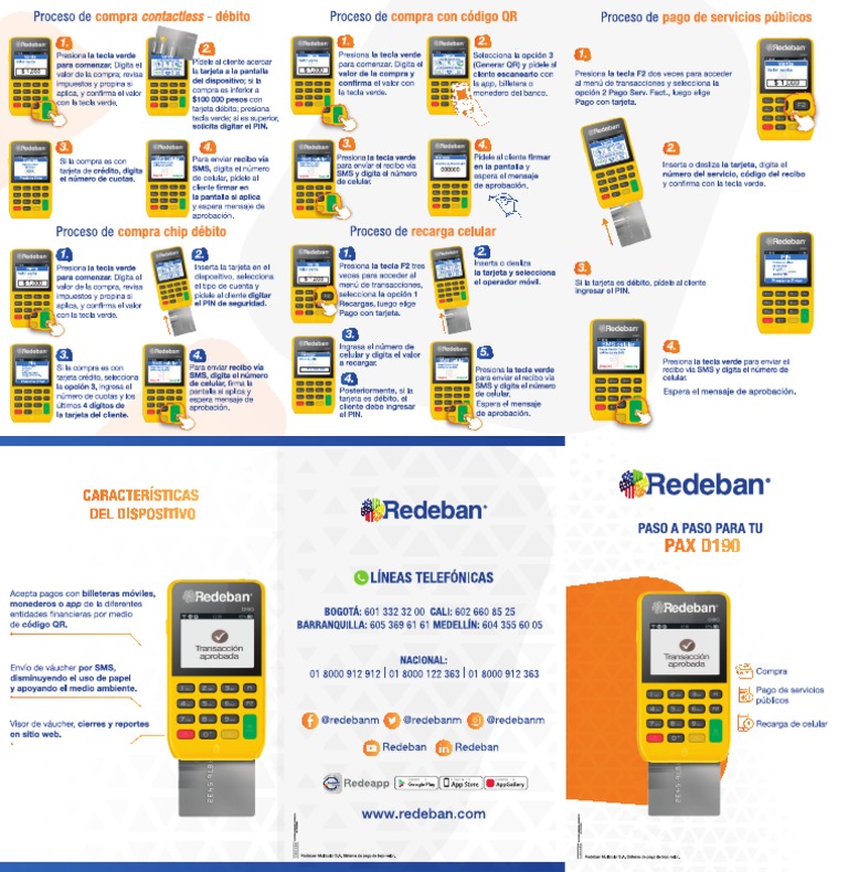 AF Triptico Manual Datafono Pax D190 DIG PDF