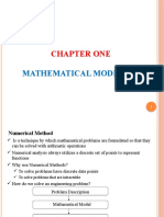 Chapter One: Mathematical Modeling