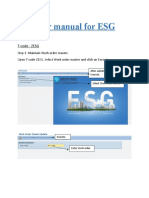 User Manual For ESG: T-Code: ZESG