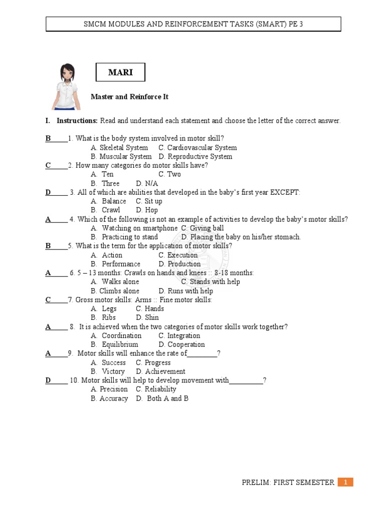 P.E. 3 - PRELIMINARY Module 2 - MARI | PDF