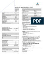 Diesel Generator Set Specifications Sheet-15 kVA