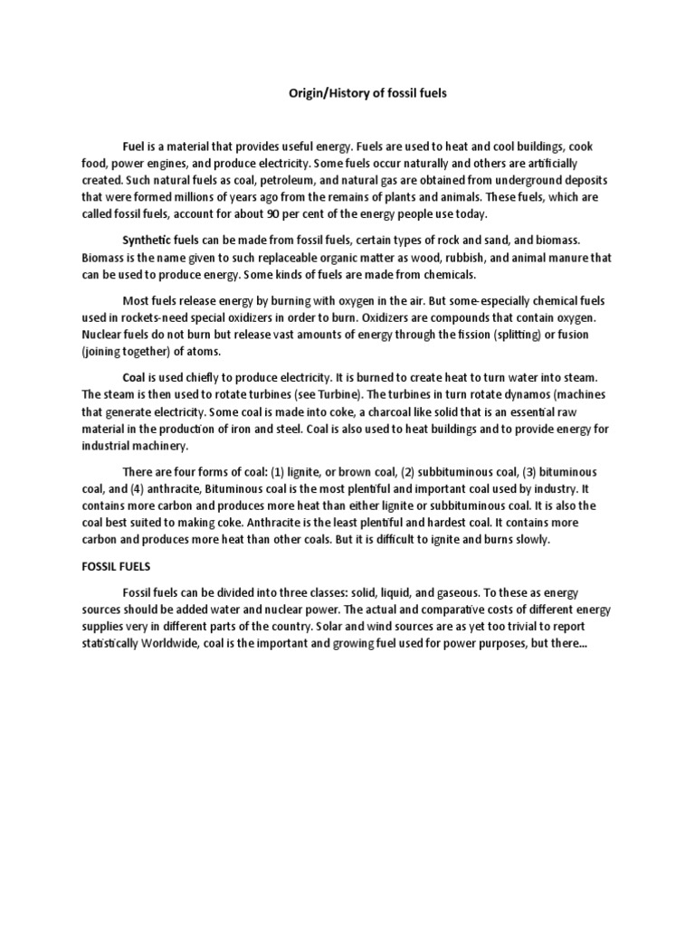 Notes 211 PDF Coal Fuels