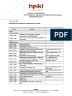 Draf Rundown Kegiatan Pelantikan Pengurus DPP HPDKI 2021-2026 Dan Outlook Tahun 2022